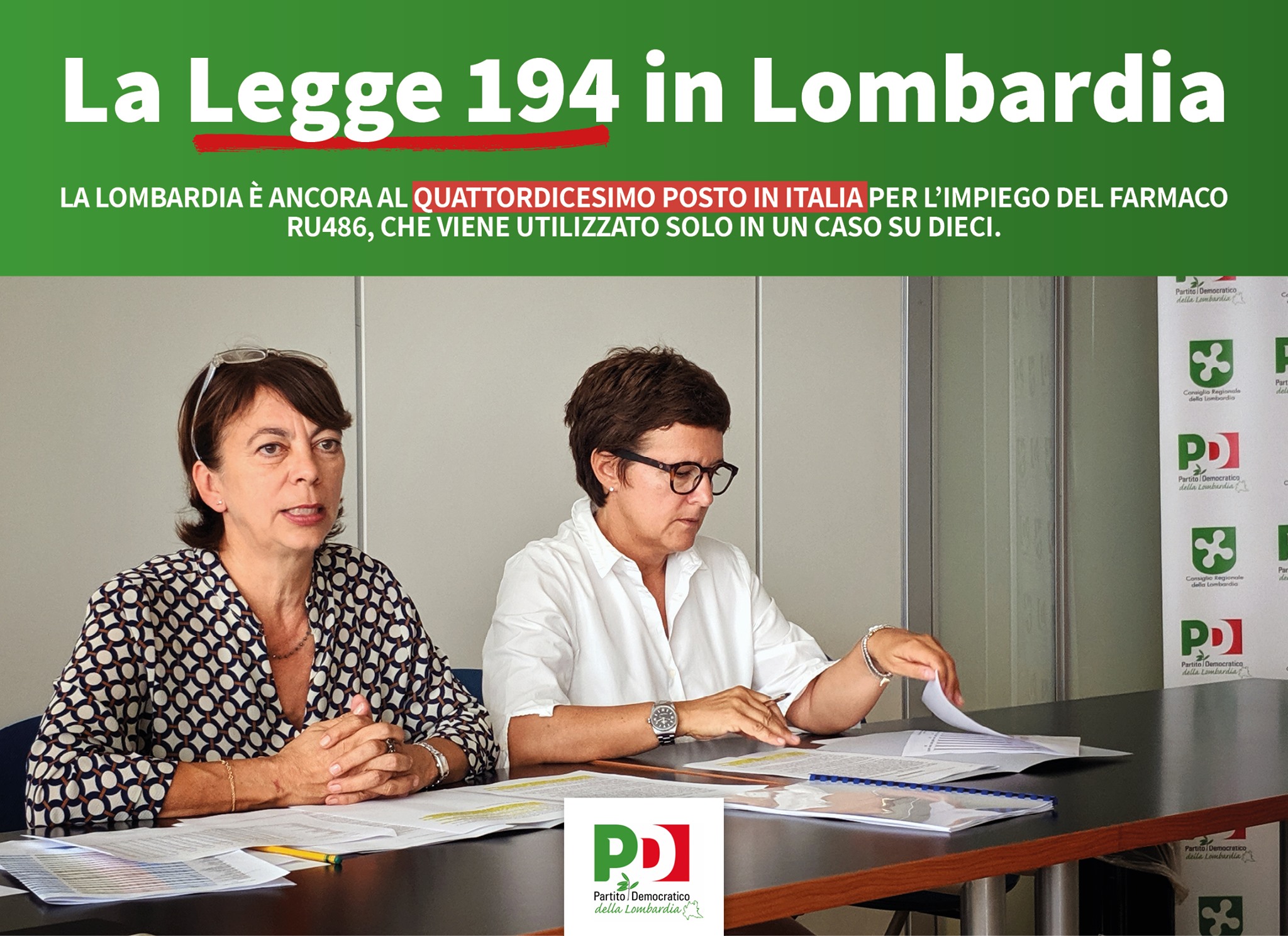 Paola Bocci e Antonella Forattini, durante la presentazione dei dati sull'attuazione della legge 194 in Lombardia